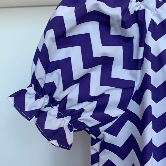 LSU Ruffle Chevron A-Line Dress- Size 4T - Picture 6 of 8